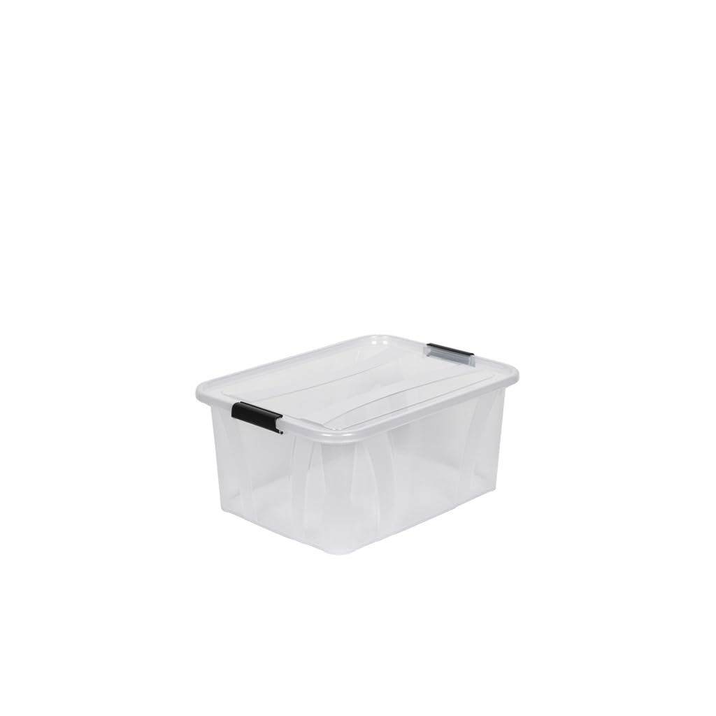 Kreher Master Storage Boxes with Lid in Transparent Design Various Sizes (Selectable) Made of Durable Plastic (80 Litres)