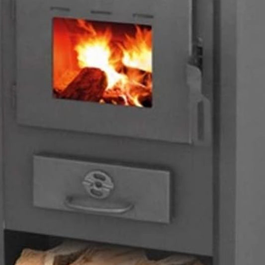 Fraschetti K-Line Koine Wood Stove Anthracite Stainless Steel 7 kW Wood for Rooms up to 300 m²