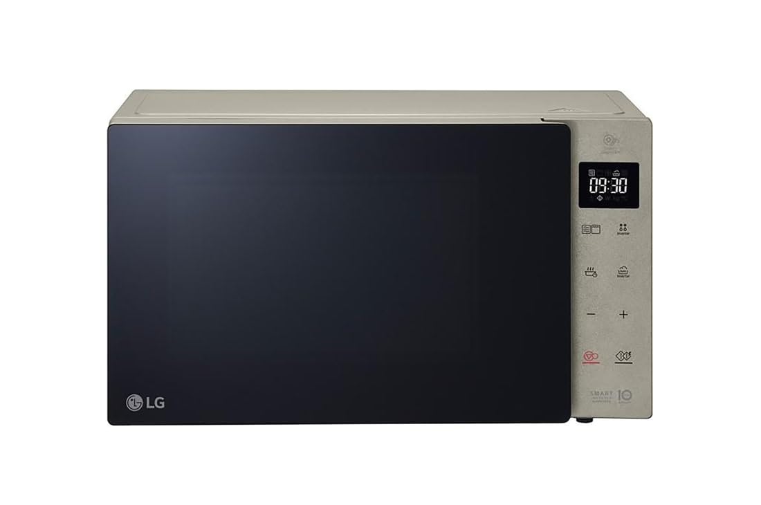 LG MH6535GDS Microwave with Grill and Smart Inverter, 25 L, 1000W Microwave, 900W Grill, Automatic Programs, Easy Clean, Black