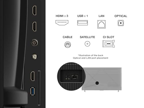 TCL 43V6C 43 Inch 4K UHD Smart TV - HDR10+, HVA Panel, Dolby Vision, Google TV, HDMI 2.1, DVB-T2/C/S2, Bluetooth 5.2, Voice Control with Alexa & Google Assistant