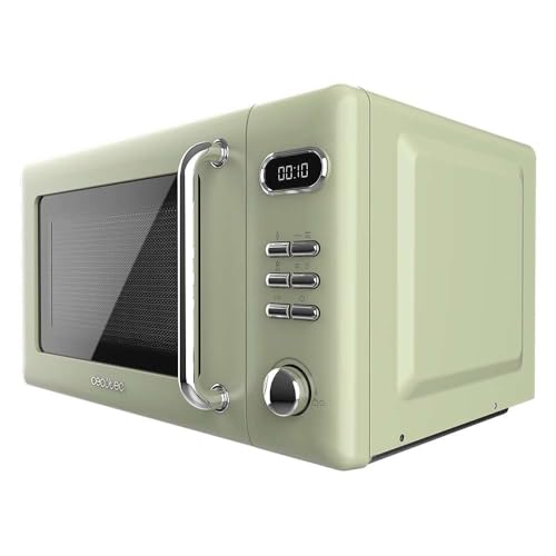 Cecotec Proclean 5110 20L Retro Beige 700W 5 Level Digital Microwave with Grill - 60 Minutes Timer - 8 Programmes and Defrost Mode - Vintage Beige