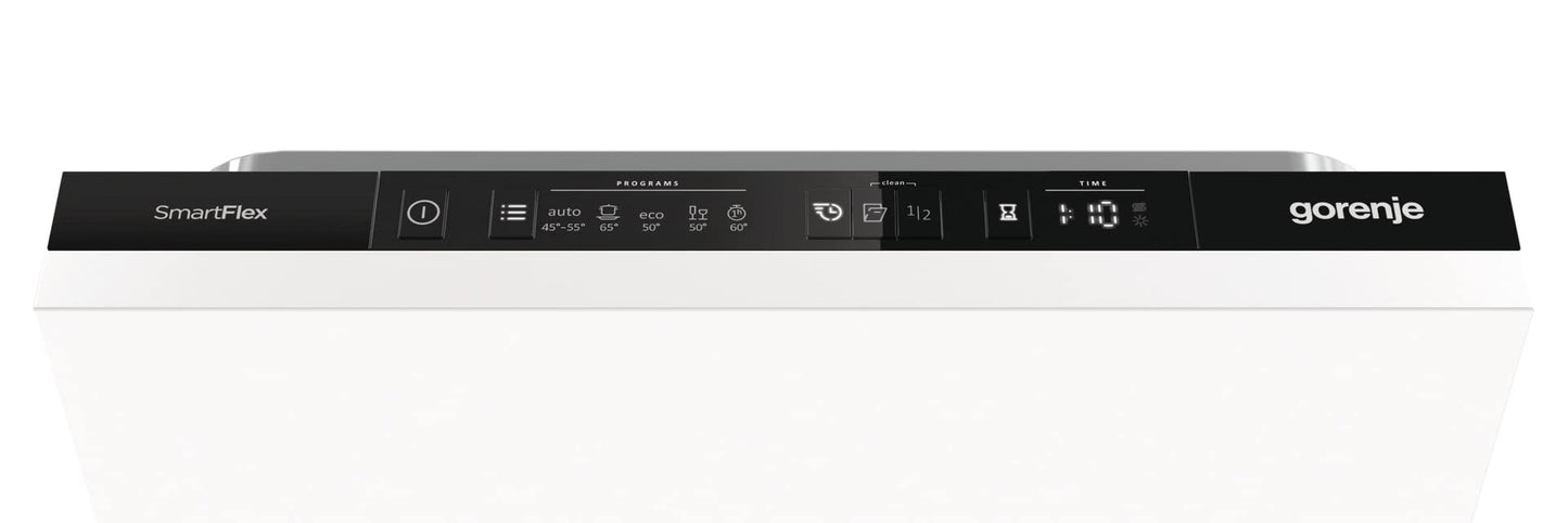 Gorenje GV 520 E10 Fully Integrated Dishwasher, 45 cm, 11 Place Settings, 3 Baskets, 5 Programmes, Height-Adjustable Top Basket, Complete Overflow Protection