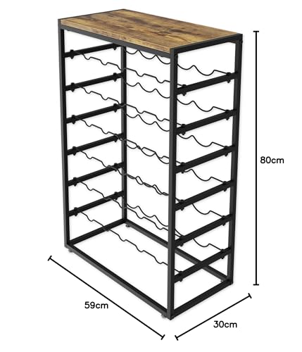 Lenmar, Metal Wine Rack for Bottles, 7-30 Bottles, Wine, Bottle Rack, Cellar Rack, Shelves, Bottle Holder, Robust Wine Storage (LOFT 2-30)