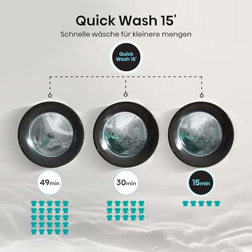 Hisense WF3S1043BW3 Washing Machine with Steam Function, 10.5 kg, 1400 rpm, 19 Programmes, WiFi, ConnectLife, Power JetWash, Aqua Stop, Auto Wash, Quick Wash, Steam Refresh, Energy EEK A-20 Percent