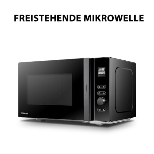 Toshiba MW3-AG20PE(BK) Mikrowellen mit Grill 20L 3-in-1 Mikrowellenherd, Chef-Abtauung, Mikrowelle, Grill, Kombi, 5 Leistungsstufen, 8 Automatikprogrammen, Einfacher Reinigung, Schwarz