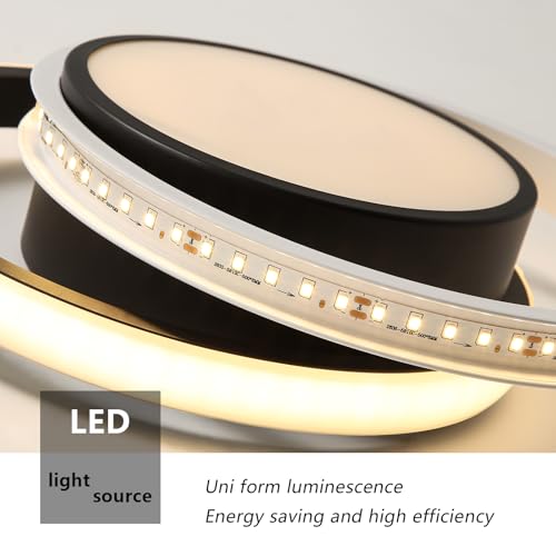 Comely LED Ceiling Lights, Pack of 2, 32 W, Round, 2350 lm, Modern, for Bedrooms, Bathrooms, Kitchens, Corridors, Balconies, 4500 K Neutral Light, Diameter 280 mm