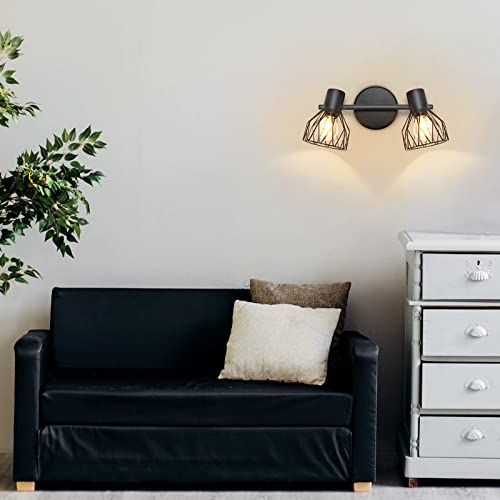 Kimjo 6-Bulb LED Ceiling Spotlight, Swivelling E14 Ceiling Spotlight, Black 6-Bulb Ceiling Light For Living Room, LED Kitchen Ceiling Light, Without Bulbs