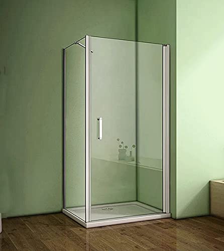 Shower Cubicle 90 x 90 cm Shower Enclosure Corner Entry Shower Door Shower with 5 mm Tempered Safety Clear Glass Height 185 cm