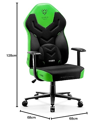 Diablo X-Gamer 2.0 Gaming Chair Office Chair Fabric Cover Ergonomic Design Lumbar Cushion Soft Pad Cushion (Pink-White)