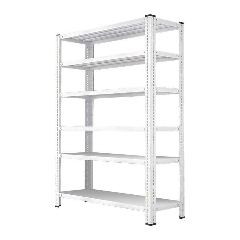 Screw Shelf Storage Rack Black 1080 kg Total Load 80 x 30 x 180 cm 6 Shelves (180 kg Base) Metal Stable