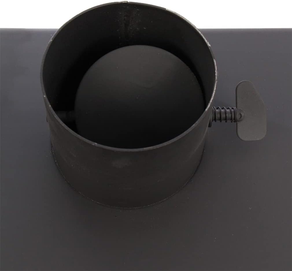 EEK A Fireplace, 9 kW Heat Output Wood Stove, Black Steel, Oven Features the Federal Immission Protection Act BImSchV Level 2, Firewood Energy Class A