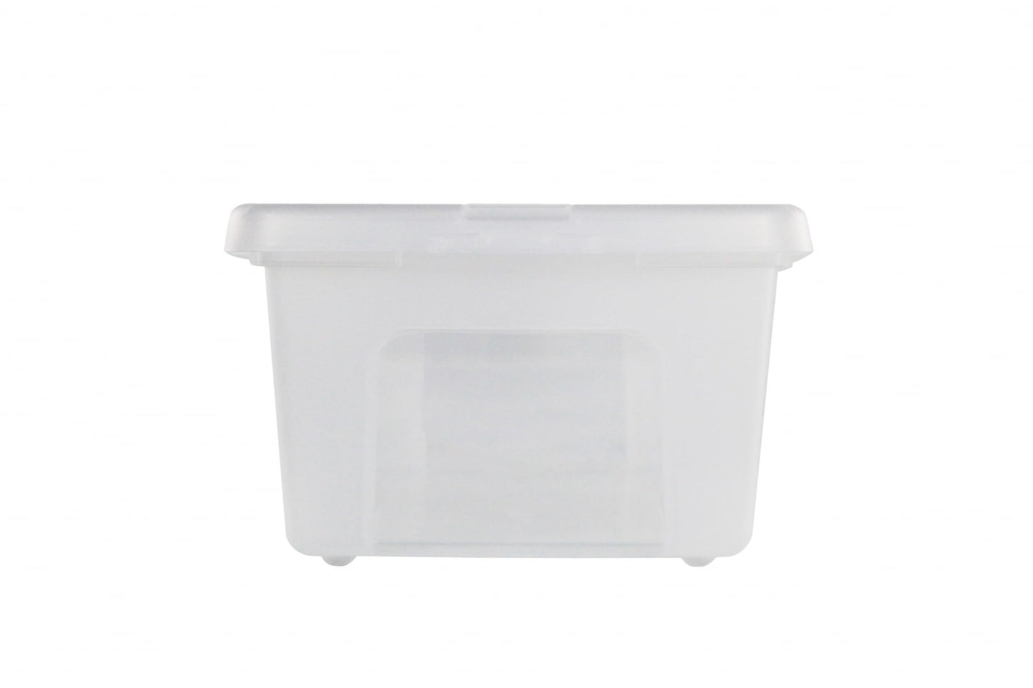 Iris Ohyama, Set of 14 5 Litre Clear Stackable Storage Boxes Living Room Bedroom - Modular Clear Box MCB-5 - Transparent