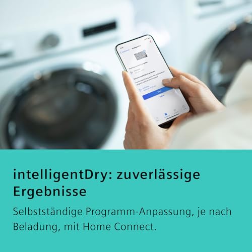 Siemens WR47B2C40 iQ700 Heat Pump Dryer, 9 kg, Self-Cleaning Condenser, AutoDry, Short Program 40 Inch, Refill Function, Reversing Drum, Half Load, LED Display, Touch Control