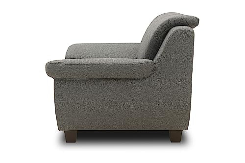DOMO. collection Panama 3-Seater Sofa 3-Seater Couch Set 3-2-1 Anthracite 207 cm