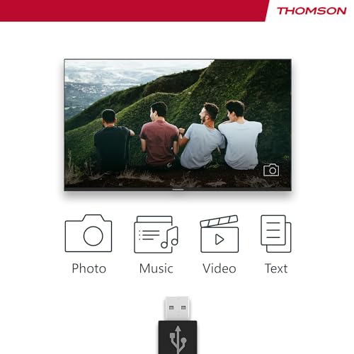 Thomson 24 Inch (60 cm) LED HD Easy TV - No Smart - Hotel Mode, USB, HDMI, Triple Tuner (Cable, Satellite, Antenna), AV IN, CI+, A+ Panel - 24HD2S13
