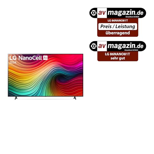 LG 65NANO81T6A TV 65 Inch (165 cm) NanoCell TV (α5 Gen7 4K AI Processor, webOS 24, HDR10, up to 60Hz) [Model Year 2024]