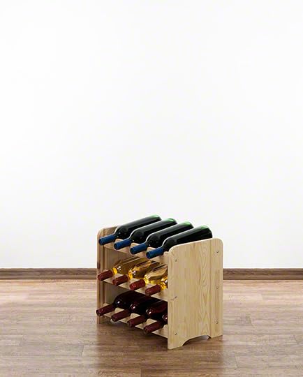 PROREGAL Weinregal PINOTWINE C | HxBxT 87,2x63,2x26,5cm | 42 Flaschen | Massives Kiefernholz | Natur unbehandelt | Weinhalter Weinständer Flaschenständer Flaschenregal Holzregal