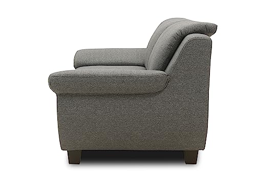 DOMO. collection Panama 3-Seater Sofa 3-Seater Couch Set 3-2-1 Anthracite 207 cm
