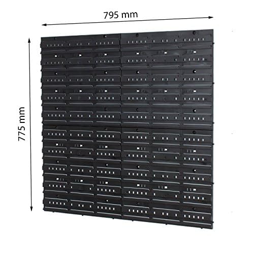 Wall Shelf with 40 Boxes with Lids, 80 x 80 cm, Stacking Boxes, Storage Bins, Storage System