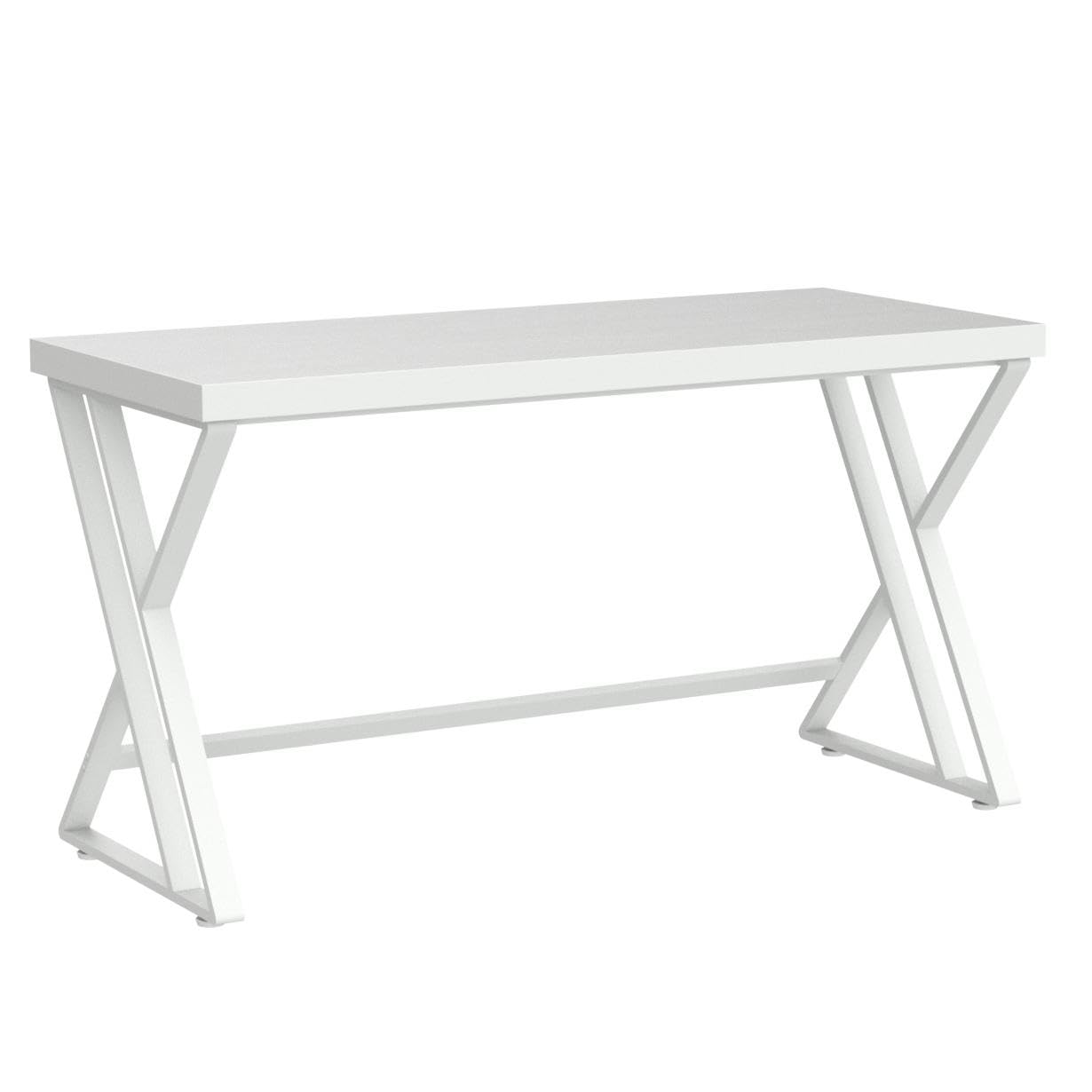 LVB Modern Computer Desk Industrial Home Office with Storage Space Metal Wood Desk Study Computer Desk for Bedroom Simple Gaming Desk Rustic Brown