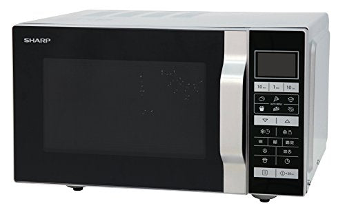 Sharp R843INW 3-in-1 microwave with hot air, grill and convection / 25 L / 800 W / 1000 W grill / 2500 convection / 10 automatic programs / pizza program / metal turntable (30 cm) / silver