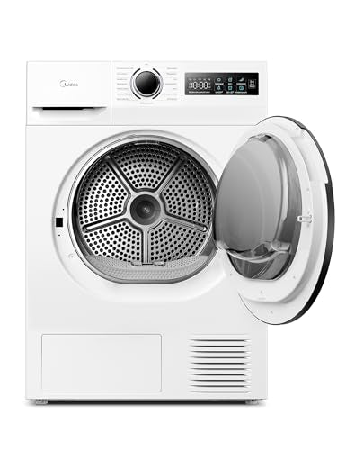 Midea MD11EH70BD Heat Pump Dryer, 7 kg, Energy Class D, Quick Dry 35', HealthGuard, Sensor Drying, Refresh, Wrinkle Resistant, Refresh Wool, White