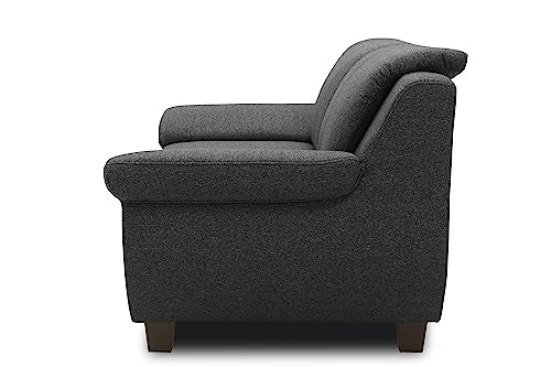 DOMO. collection Panama 3-Seater Sofa 3-Seater Couch Set 3-2-1 Anthracite 207 cm