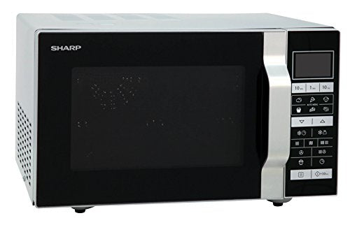 Sharp R843INW 3-in-1 microwave with hot air, grill and convection / 25 L / 800 W / 1000 W grill / 2500 convection / 10 automatic programs / pizza program / metal turntable (30 cm) / silver