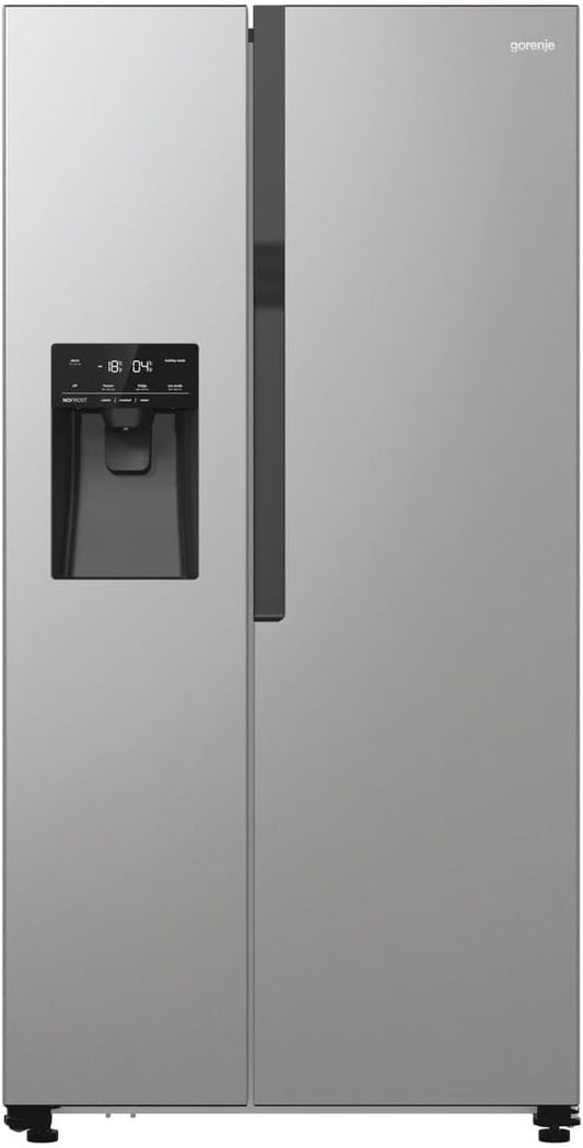 Gorenje NRR9185ESXL Side by Side Fridge-Freezer, NoFrost Plus, Inverter Compressor, Water and Ice Cube Dispenser, SensoTech, 178.6 cm, Fridge Capacity 376 L, Freezer Capacity 190 L, Stainless Steel