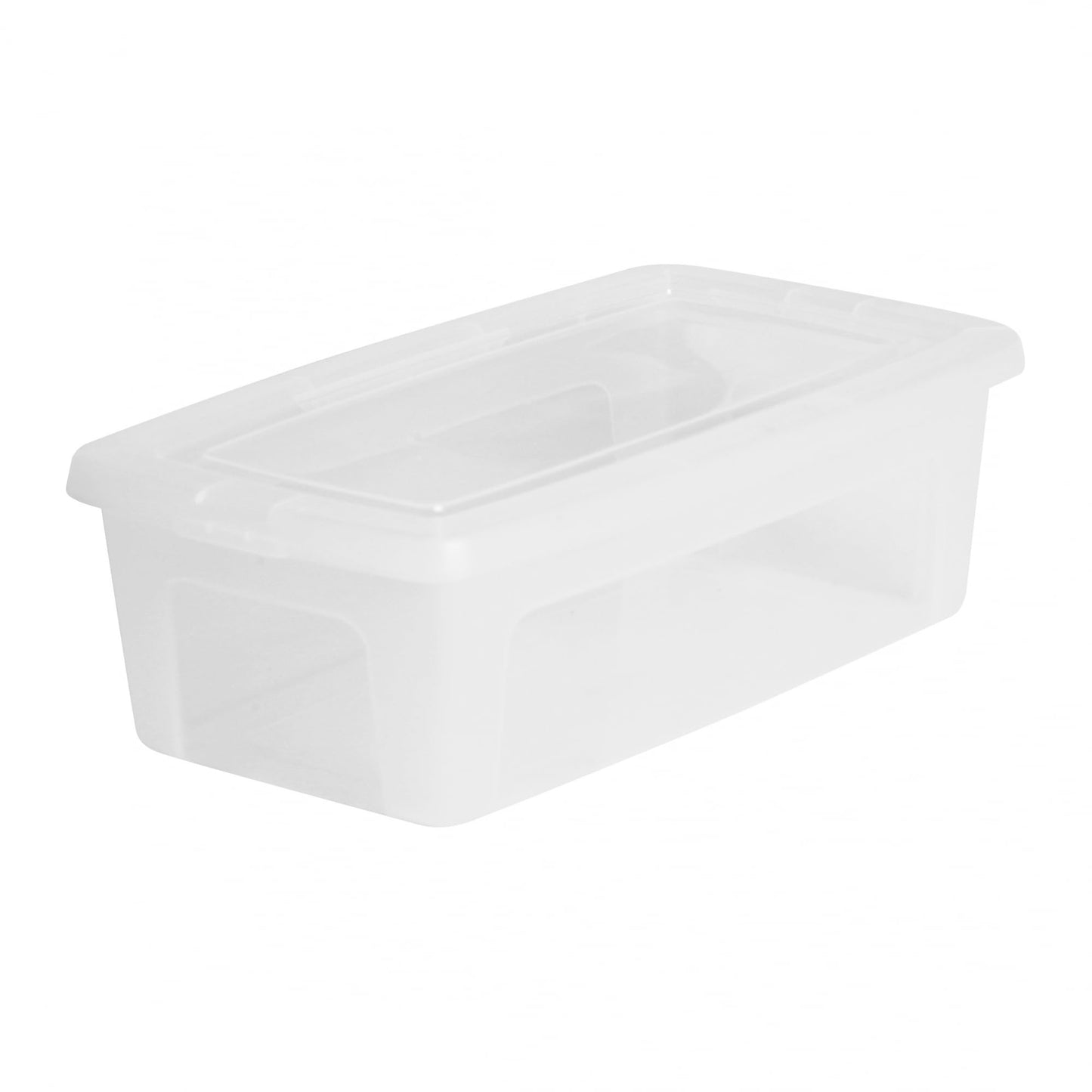 Iris Ohyama, Set of 14 5 Litre Clear Stackable Storage Boxes Living Room Bedroom - Modular Clear Box MCB-5 - Transparent