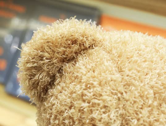 Teddy Bear Soft Fur Teddy Bear with Hood Paw Print Plush Toy Cuddly Toy Stuffed Toy Gift (Red, 30 cm)