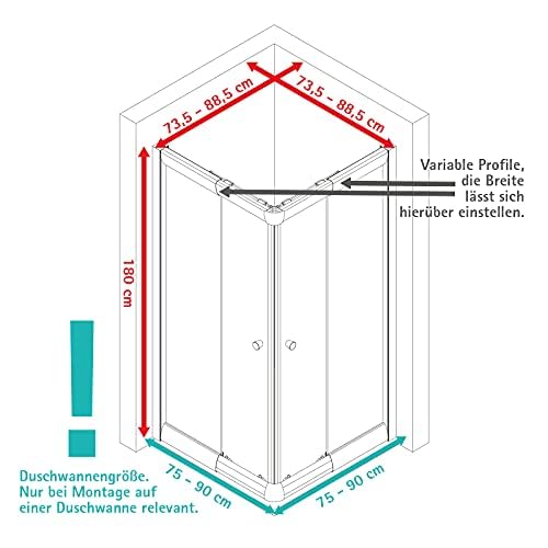 Shower Cubicle Sunny Corner Entry with Sliding Doors, 4060991057809