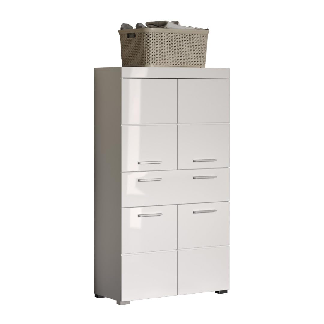 trendteam smart living Amanda Bathroom Cabinet, 73 x 132 x 31 cm, Kopus with Drawers and Lots of Storage Space