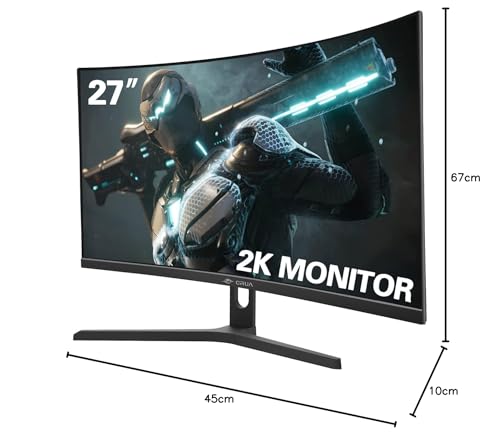 32 Zoll Curved Gaming Monitor, 1K Full HD 1080P (1920x1080), 240Hz, 1ms, 1500R, AdaptiveSync, DCI-P3 90%, SRGB100%, Eye Care