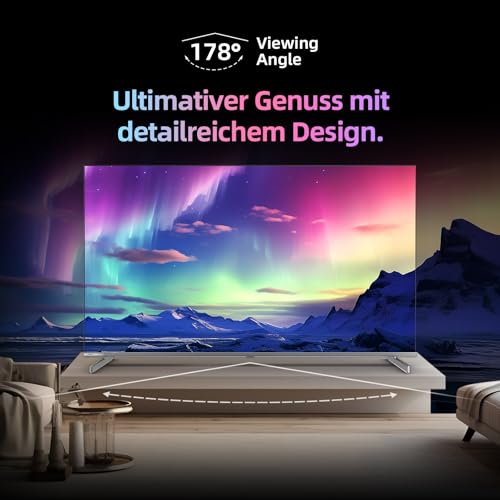 CHIQ L40FT 40 Zoll, Full HD, (100 cm) Smart Fernseher, HDR10, Dolby Audio & DBX-tv, Triple Tuner DVB-C/T2/S2, Integrierter Chromecast, Metall Randlos Design
