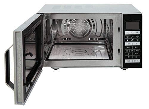 Sharp R843INW 3-in-1 microwave with hot air, grill and convection / 25 L / 800 W / 1000 W grill / 2500 convection / 10 automatic programs / pizza program / metal turntable (30 cm) / silver