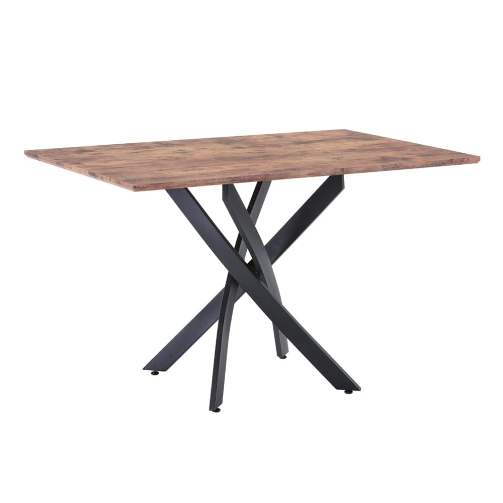 GOLDFAN Glas Esstisch Küchentisch Glastisch Silberne Metalltischbeine Moderner Stil Quadratischen Tisch für Büro Küche 110cm