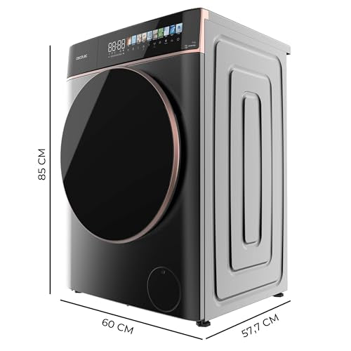 Cecotec Washing Machine 10 kg Front Loader Bolero Dress Code 10950 Car Socket Inverter 3D Steel A. 1400 rpm, Matrix Display 9.2 Inches, 16 Prog, Low Consumption, Inverter Plus Motor, Auto Dosage,