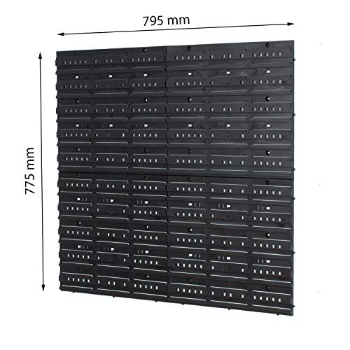 Wall Shelf with 40 Boxes with Lids, 80 x 80 cm, Stacking Boxes, Storage Bins, Storage System