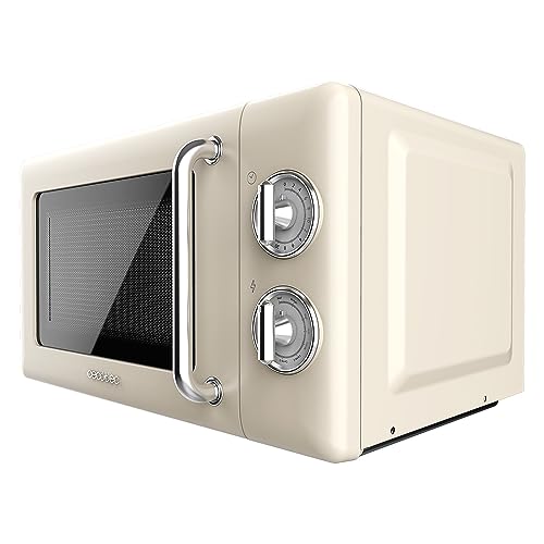 Cecotec Proclean 5110 20L Retro Beige 700W 5 Level Digital Microwave with Grill - 60 Minutes Timer - 8 Programmes and Defrost Mode - Vintage Beige