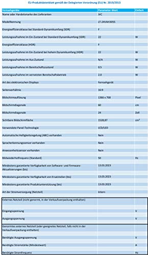 JVC 32 Zoll Fernseher Android TV (HD-Ready Smart TV, HDR, Triple-Tuner, Google Play Store) LT-32VAH3355