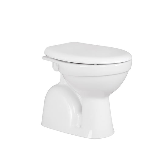Belvit Dusch WC mit Bidet Funktion – Standtoilette mit Taharet, Hygienedusche, Spülkasten und Softclose WC-Deckel, waagerechter Abgang, Komplettset