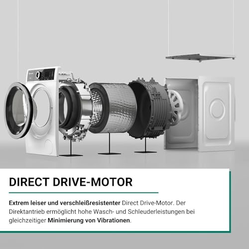 Bauknecht B6R 88 Silence DE Washing Machine, 8 kg, Front Loader, Supreme Silence, Energy Efficiency A-20%, 1400 rpm, ZEN Motor, Particularly Quiet Washing Machine, Steam 3.0-3, Powerful Steam