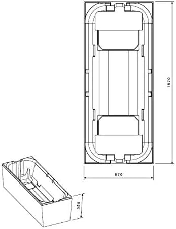 Complete Steel Bath Set 160 x 70 cm + Bath Support + Drain Fitting White