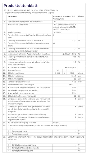 TCL 43V6C 43 Inch 4K UHD Smart TV - HDR10+, HVA Panel, Dolby Vision, Google TV, HDMI 2.1, DVB-T2/C/S2, Bluetooth 5.2, Voice Control with Alexa & Google Assistant