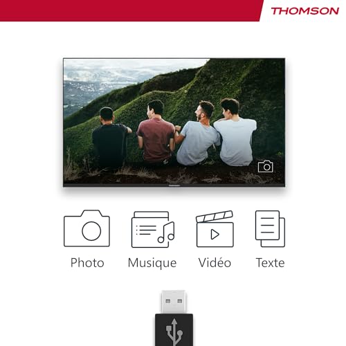 Thomson 24 Inch (60 cm) LED HD Easy TV - No Smart - Hotel Mode, USB, HDMI, Triple Tuner (Cable, Satellite, Antenna), AV IN, CI+, A+ Panel - 24HD2S13