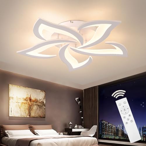 Tetipa LED Deckenleuchte Dimmbar, 80W-160W Wohnzimmerlampe mit Fernbedienung und APP, Schlafzimmer Deckenlampe moderne Deckenbeleuchtung Deckenbeleuchtung Kronleuchter Dimming Lampe Ceiling