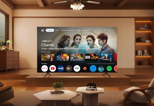 TCL 43T69C 43 Zoll QLED, Direct LED TV, 4K HDR TV, Smart Google TV (Dolby Vision & Atmos, Game Master, Motion Clarity, Kompatibel mit Google Assistant & Alexa)