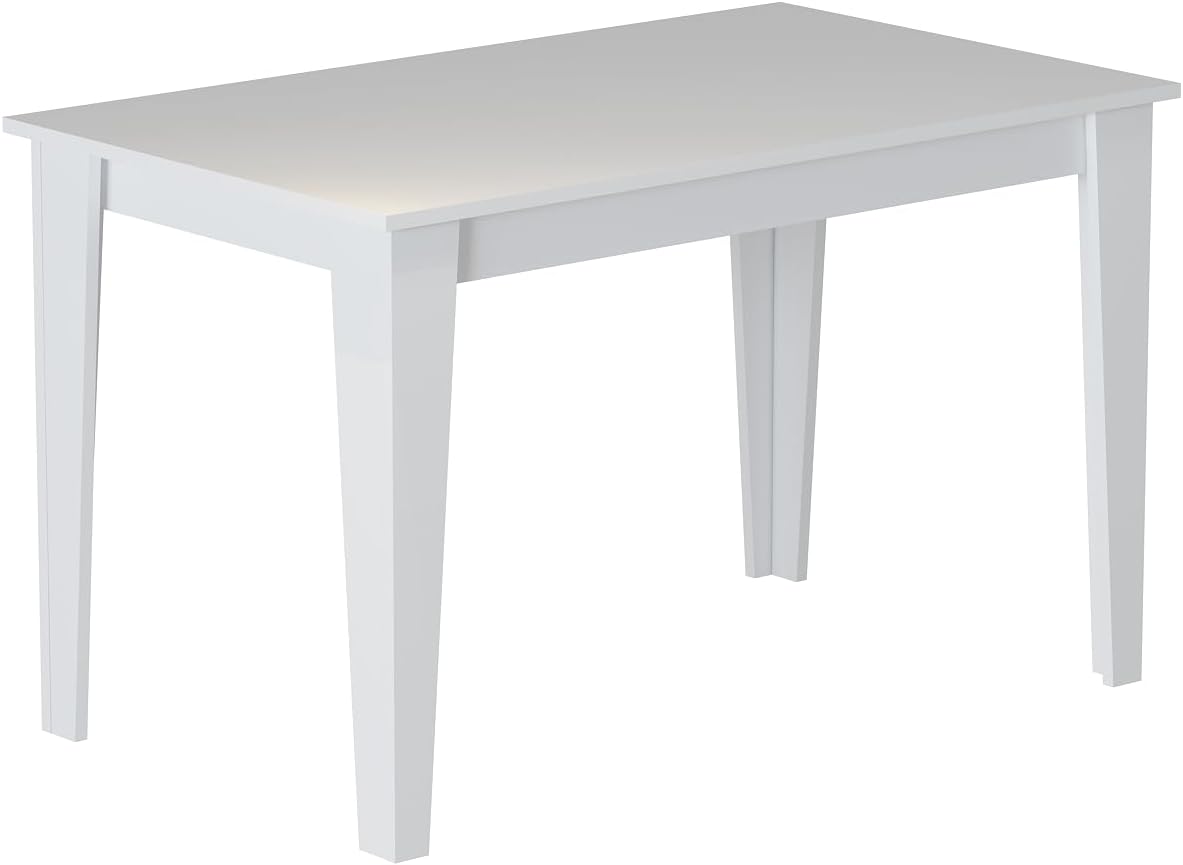Homidea SHIMAL Dining Table for 4 People - Modern Kitchen Table with Sturdy Table Top - 120 x 72 x 73.8 cm - Dining Room Table for Kitchen & Living Room (White)