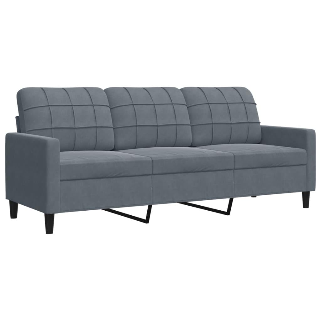 IKAYAA Sofa Set Dark Grey